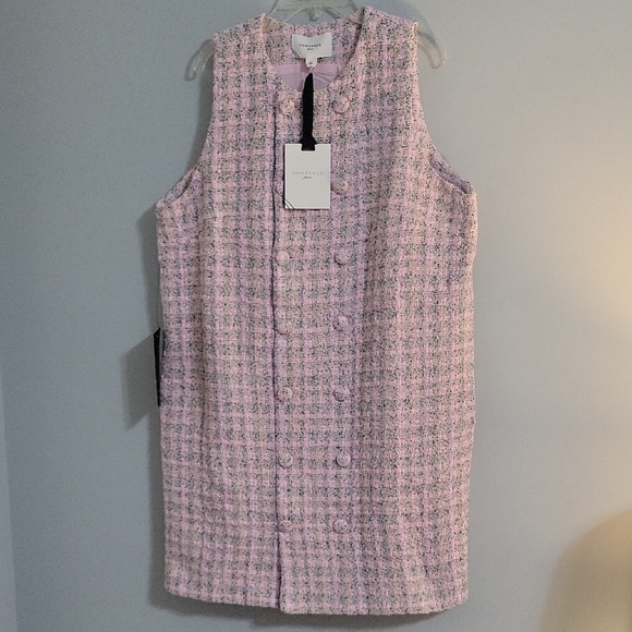 Pomander Place Dresses & Skirts - Pomander Place Pink Tweed Mini Dress